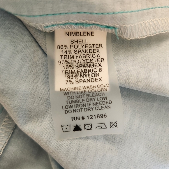 Title Nine Womens |2| Nimblene Trouble Turquoise Geometric Print - Picture 8 of 9